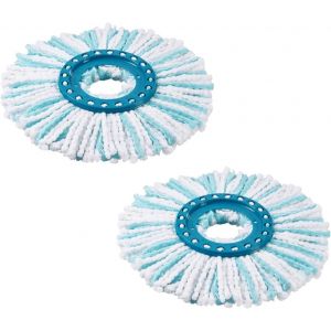 KALANKA-2 Pi&egrave;ces T&ecirc;tes de Rechange Compatible avec Leifheit Clean Twist Disc Mop, Balai Serpill&egrave;re Franges de Remplacement en Microfibres, pour Les Nettoyage Particules de Salet&eacute;, Lavage Sol - Neuf