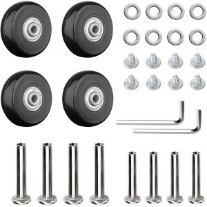 KALANKA-4 Pi&egrave;ces Roulette Valise 50mm x 18mm Roue Valise Universelle Caoutchouc Valise Roues de Rechange Valise Roues Remplacement et Roulettes Roulettes de Rechange R&eacute;paration pour Les Bagages Valis - Neuf
