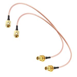2 Pièces Connecteur Sma,Set de Rallonge Sma,Câble D'antenne WLAN Prolongateur RG316,Câble Coaxial 30 Cm,Câble D'antenne WLAN pour Routeurs WLAN,Modems,SDR,Antenne LTE 4G - Neuf