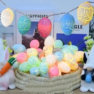 KAL-Guirlande Lumineuse De Pâques, ?ufs De Pâques Et 20 Led Blanc Chaud À Piles Avec Mminuterie Décoration Printanière Pour Intérieur, Fête Cheminée Chambre Anniversaire Mariage - Neuf