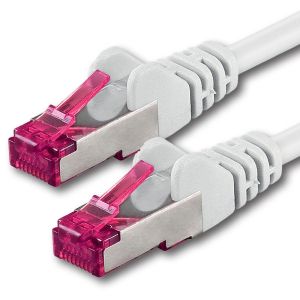 Kal-15m - Blanc - 1 Pièce - Câble Réseau Cat6a (10gb/S) S-Ftp Cat 6a Lankacable - Certifié Ghmt Pimf 500 Mhz Cat5 Cat5e Cat6 Cat6a Cat7 Pour Switch, Routeur, Modem, Internet - Neuf