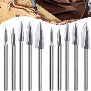 10 pièces Forets pour sculpture sur bois Outils de gravure sur bois Mèches rotatives Accessoires de foret pour le travail du bois bricolageOutil de ponçage embryon - Neuf