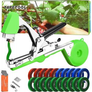 SEPT-Machine &agrave; Nouer &agrave; la Main Plante de Jardin Machine &agrave; Nouer Les Plantes Manuelle pour Attaches Plantes pour Jardin Fruits L&eacute;gumes Fleurs Tomates Vigne 20 Bandes 1 bo&icirc;te d'agrafes - Neuf