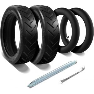4 Pack Replacement Tire For 8.5"" Electric Scooter (8 1/2 X 2), Inner Tubes And Rubber Outer With 2 Presser Feet, Universal Inflatable Tyres, Spare Wheel - Neuf