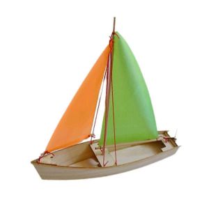 Voilier autopropuls&eacute; Bateau en bois Mod&egrave;le Kit d'assemblage Jouets d'assemblage DIY Jouets faits &agrave; la main pour enfants - Neuf
