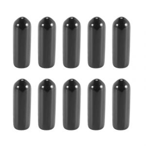 100pcs Embouts En Caoutchouc 4mm Id Pvc Tube Rond Boulon Capuchon Couvercle Vis Filetage Protecteurs - Neuf