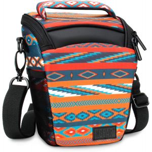 Sac Appareil Photo Hybride avec Rangement Accessoires Reflex et Couverture Etanche-Compatible avec Canon,Pentax,Sony,Nikon et Plus de Photo Reflex avec Objectif 18-135mm/18-55mm-Boh&egrave;me - Neuf