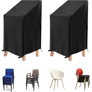 Ulteronixshop-Lot De 2 Housses De Protection Pour Chaises De Jardin, 75 X 75 X 120 Cm, R&eacute;sistantes &Agrave; L'hiver, Imperm&eacute;ables, Coupe-Vent, Pour Chaises De Balcon, Fauteuils De Jardin - Neuf