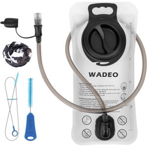 Poche Hydratation 2l,Sans Bpa,Approuvé Par Fda,Étanche À L'eau Militaire Sac De Rangement Avec Brosse De Nettoyage,Pour Vélo,Randonnée,Course À Pied,Camping Et L'escalade-Blanc - Neuf