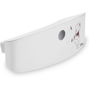 Boite Rangement Pour Chaise Haute B&eacute;b&eacute; Alpha+, Beta+, Arketa - Bo&icirc;te Avec Couvercle, Fixation Facile Au Dossier, Charge Jusqu'&agrave; 3 Kg, Facile &Agrave; Nettoyer, Blanc - Neuf