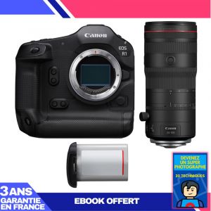 Boitier Canon EOS R1 + RF 24-105mm f/2.8 L IS USM Z + Canon LP-E19 + Ebook 'Devenez Un Super Photographe - Neuf