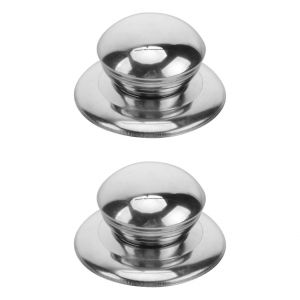 Lot De 2 Boutons De Couvercle De Casserole En Acier Inoxydable ¿ Poignées De Rechange Durables, Résistantes À La Chaleur Et Faciles À Installer - Neuf