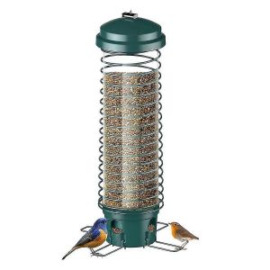 Mangeoire &agrave; oiseaux d'ext&eacute;rieur, mangeoires anti-&eacute;cureuils &agrave; suspendre pour l'ext&eacute;rieur, mangeoire en m&eacute;tal pour graines d'oiseaux sauvages - Neuf