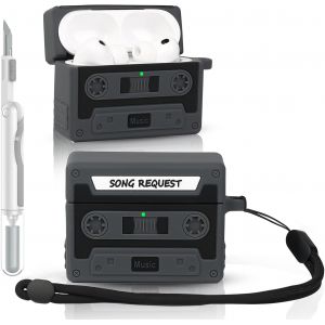 LORANKA-Coque pour AirPods Pro 3 | pour AirPods Pro 3&egrave;me g&eacute;n&eacute;ration 2025 | Coque de protection antichoc en silicone | Design bande 3D | avec kit de nettoyage | &Eacute;tui pour &eacute;couteurs sans fil multicolor - Neuf