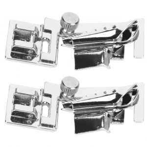 Lot de 2 pieds presseurs pour machine a coudre, accessoires pour ourlet roule, CY-9907 - Neuf