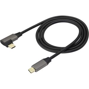 KALANKA-USB Type C 3.1 Mâle à Mâle Angle Droit D'extension Câble 4K@60Hz 90 Degrés Connecteur Câble Prend en Charge,Données,l'audio,Vidéo Câble,Compatible Samsung S10/S9+/S8,MacBook (3 Pied) - Neuf