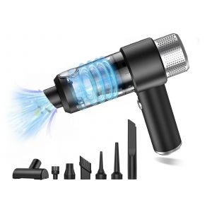 Aspirateur &agrave; air comprim&eacute; et aspirateur de voiture 4 en 1 avec lumi&egrave;re LED - Neuf