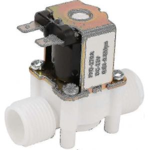 Électrovanne, DC 12 V G1/2"" NC Électrovanne d'entrée d'eau en plastique 0,02-0,8 Mpa normalement fermée électrique - Neuf