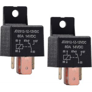 2 pièces 5 broches relais 12v 80a,relais automobile jd2912-1z-12vdc 80a 14vdc spdt camion bateau fourgon changer de véhicules - Neuf