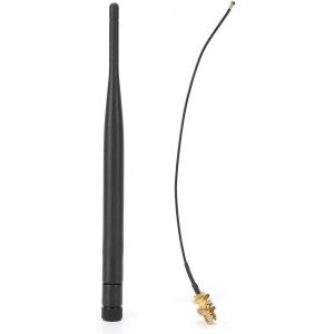 Kit D'antenne Wifi Double Bande Et Câble D'extension Ipex4, Ensemble D'antenne 6dbi À Gain Élevé, Amplificateur De Signal Wifi Longue Portée, Adapté À Une Carte Réseau Avec Interface Ngff M.2 - Neuf