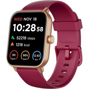 Montre Connect&eacute;e Femme [Alexa int&eacute;gr&eacute;e/Appel Bluetooth], 1.8"" Smartwatch Moniteur de Sommeil/SpO2/Fr&eacute;quence Cardiaque Montre Podometre avec 100 Sport Calories Etanche IP68 pour Android iOS-Rouge - Neuf