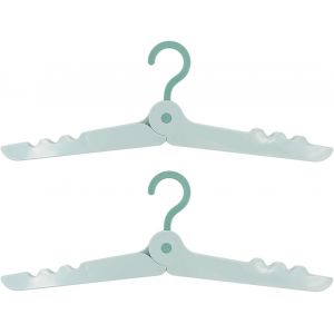 LETNERNY-Lot De 2 Cintres Pliables Portables En Plastique Pour Le Camping, Les Activit&eacute;s De Plein Air, Gain De Place, Vert - Neuf