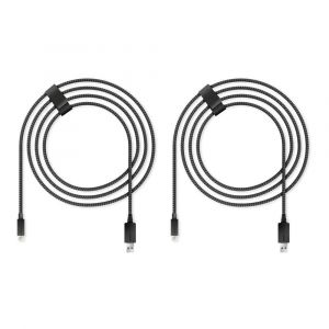 Lkljij-Pour Xbox / Ps5 2x Câbles Usb C Charge Rapide De 4 M Pour Xbox Series S (Xss)/ Xbox Series X (Xsx) & Sony Playstation 5 | Câble De Manette Ps 5 Pour Manette Dualsense - Neuf