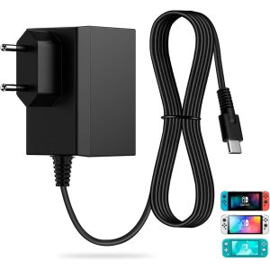 Charger for Switch 39W with 1.8m/5.9ft Cable for Nintendo Switch/Switch Lite/Switch OLED/Switch Dock/Switch Pro Controller,Unterst&uuml;tzt TV-Modus - Neuf