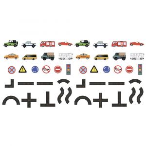 46 Jouets De Bain En Mousse Sur Le Th&egrave;me De La Circulation Avec Sac De Rangement Pour Enfants. - Neuf