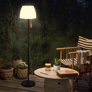 Subzonal-Lampadaire Solaire Ext&eacute;rieur Avec Capteur De Lumi&egrave;re, Intensit&eacute; Variable En Blanc Chaud Et Rvb - Lampadaire Sans Fil Rechargeable Par Batterie - &Eacute;tanche Led Pour Terrasses, Jardin. - Neuf