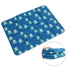 Matelas D'exterieur Pliable Et Portable, Resistant A L'humidite, Coussin Pour Camping Et Randonnee, Bleu - Neuf