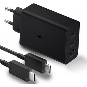 Cmjaagur-65w Chargeur Rapide Usb C Pour Samsung Galaxy 25 Ultra/S24+/S24/S23/S22/S21 Ultra/S20 Fe/S20/A52s/A54/A53/A52/Note20/S10/Z Flip 5/Z Fold 5,3port Pr Avec 100w Câble Pour Galaxy Book [M379] - Neuf