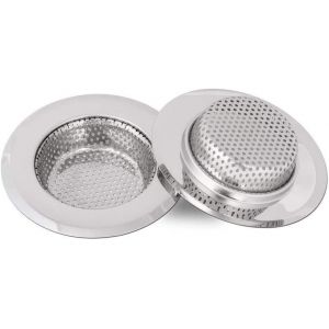 Jgd-2 Pcs Filtre &Eacute;vier Cuisine, Filtre &Agrave; &Eacute;vier En Acier Inoxydable, Grille Evier (Large) - Neuf
