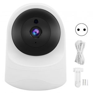 Camera PTZ 1080P, detection de mouvement interieure intelligente, interphone bidirectionnel pour la securite de la maison, prise 100-240VEU - Neuf
