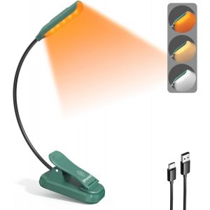 Lampe Livre 10 Led, Lampe De Lecture Au Lit, Liseuse Lampe Rechargeable, 3 Couleurs & 3 Intensités, Autonomie 80h, Idéale Pour Amoureux Livres, Gadget Insolite Utile - Neuf