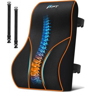 Ulteronixshop-Coussin de Soutien Dorsal Ergonomique en Mousse &agrave; M&eacute;moire - Support Lombaire R&eacute;glable pour Bureau, Voiture, Lit et Si&egrave;ge Auto, avec Sangales - Neuf