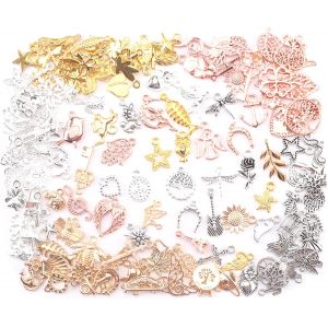 Mevronisshop-150pcs Petits Pendentifs M&eacute;talliques, Breloques De Perle M&eacute;tal Pour Bijoux, Perles Pendante Pendentif &Agrave; Breloques Pour Bracelet &Agrave; Bricoler Accessoire&diy Colliers Bracelet(150) - Neuf