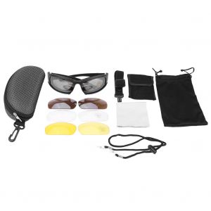 Lunettes De Soleil Polarisees Uv400 Pour Moto, Velo, Cyclisme, Exterieur, Avec 3 Verres Interchangeables - Neuf