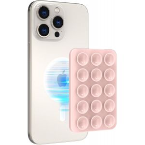 Support de T&eacute;l&eacute;phone &agrave; Ventouse Magn&eacute;tique pour iPhone 16/15/14/13/12 Series Silicone Support de Ventouse pour Etui de T&eacute;l&eacute;phone, Support pour T&eacute;l&eacute;phones Mobiles pour TikTok Videos et Selfies - Neuf