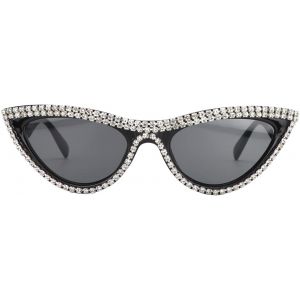 Kalanka-Lunettes De Soleil ?il De Chat Mignonnes Et Tendance Pour Femme Bling Fun Strass Cristal Sun Sades - Neuf