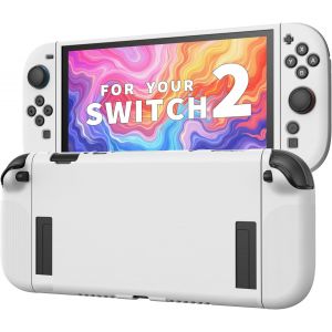 Eryi-Coque Blanche Pour Switch 2 (2025) U2013 Protection En Tpu Mat Antichoc, Poignée Texturée, Grip Ergonomique Antidérapant, Format Fin Et Léger,White - Neuf