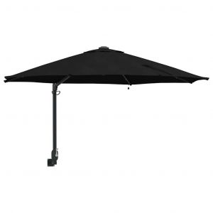Parasol De Jardin Inclin&eacute; 248 X 248 X 148 Cm Ombre Confortable Design Moderne En Polyester Noir Helloshop26 02_0058648 - Neuf