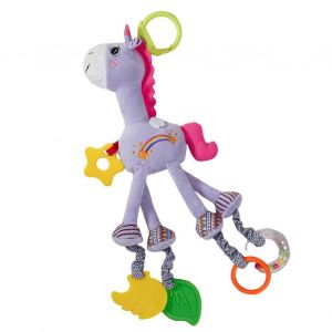 Jouet &Agrave; Suspendre Pour Berceau Avec Anneau De Dentition, Adorable Cheval/Girafe En Peluche, Jouet Apaisant Et R&eacute;confortant Pour B&eacute;b&eacute;, Hochet Musical Et Sensoriel-D - Neuf