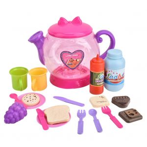 Simulation de nourriture, theiere, bouilloire, vaisselle, jouet de cuisine pour enfants, jeu de simulation, jouets educatifs - Neuf