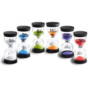 Bn-set De 6 Minuteries Sablier - 1min À 30min,Montres Décoratives En 6 Couleurs - Neuf