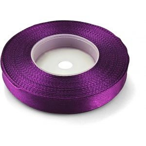 1x Ruban De Satin Violet Fonc&eacute; 12 Mm X 32 M Rouleaux De Ruban Satin Ruban Tissu Multicolore Ruban De D&eacute;coration Ruban &Agrave; Bricoler Ruban Satin D&eacute;coratif Pour No&euml;l P&acirc;ques Anniversaire Mariage - Neuf