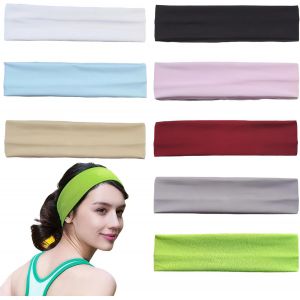 8 Pi&egrave;ces Bandeau Cheveux, Transpiration Respirante Bandeau, &Eacute;t&eacute; Doux Headband, &Eacute;lastique Bandeaux Mode Pour Femmes, Sports De Plein Air, Yoga, Danse - Neuf