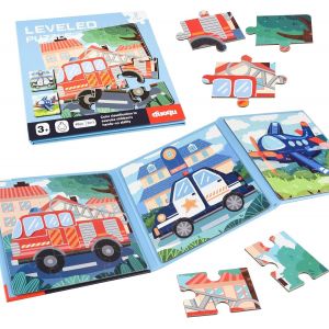 KAL-Puzzles Magn&eacute;tiques Pour Enfants De 3 &Agrave; 5 Ans, Pour Enfants &Acirc;g&eacute;s De 2 &Agrave; 4 Ans, Jouet D'Activit&eacute;s De Ferme/Voiture/Animaux, Aimant D'Apprentissage, Cadeau Pour Voyage En Voiture - Neuf