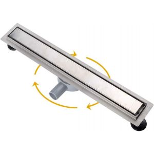 Sienoc Caniveau Pour Douche,60Cm,360°,2 In 1,Caniveau De Douche En Acier Inox Siphon Sol D'Évacuation À Carreler Pour Salle De Bain,Avec Appareil Désodorisant Et Filtre À Cheveux[APP8811757] - Neuf