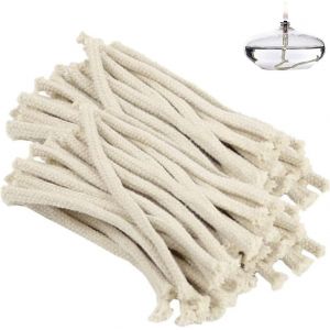 100 M&egrave;ches De Rechange En Coton Pour Lampes &Agrave; Huile, M&egrave;ches Rondes Et Creuses Pour Lanternes &Agrave; Huile, Bougies Et Torches. - Neuf